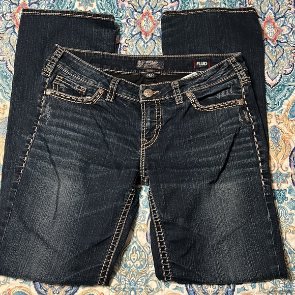 Pre-loved Silver Aiko Mid boot cut jeans size W32/L33 - Picture 3 of 7